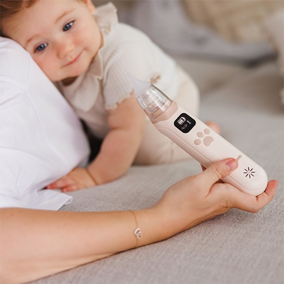 Babyono | Elektrisk nesesuger | Beige 