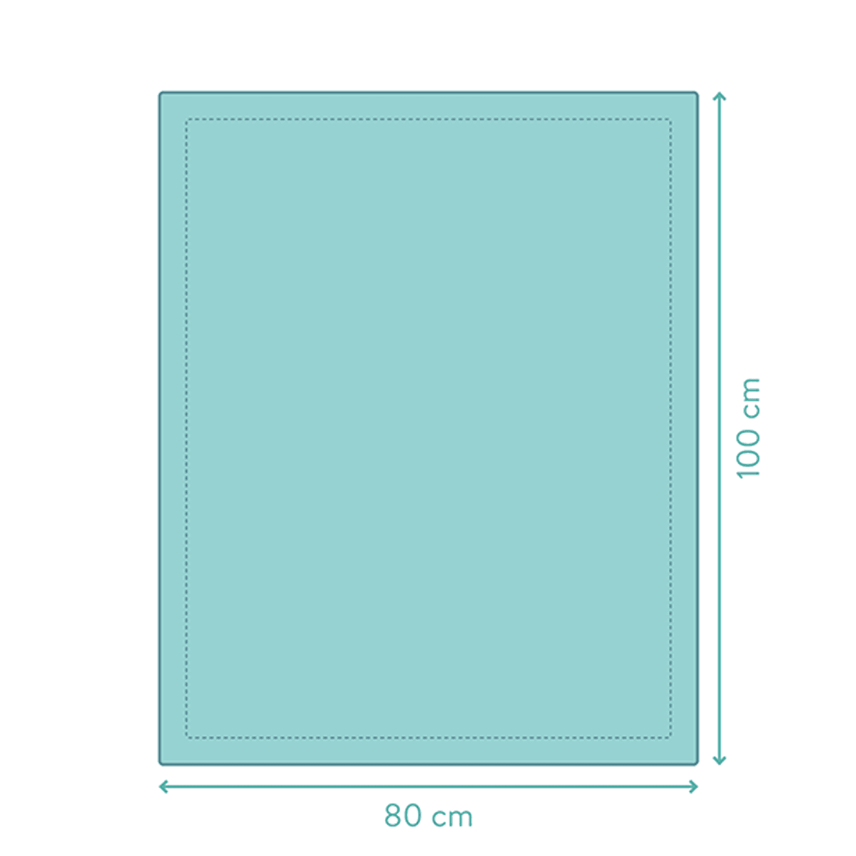 Fillikid | Strikket babyteppe | 80 x 100 cm | Blue