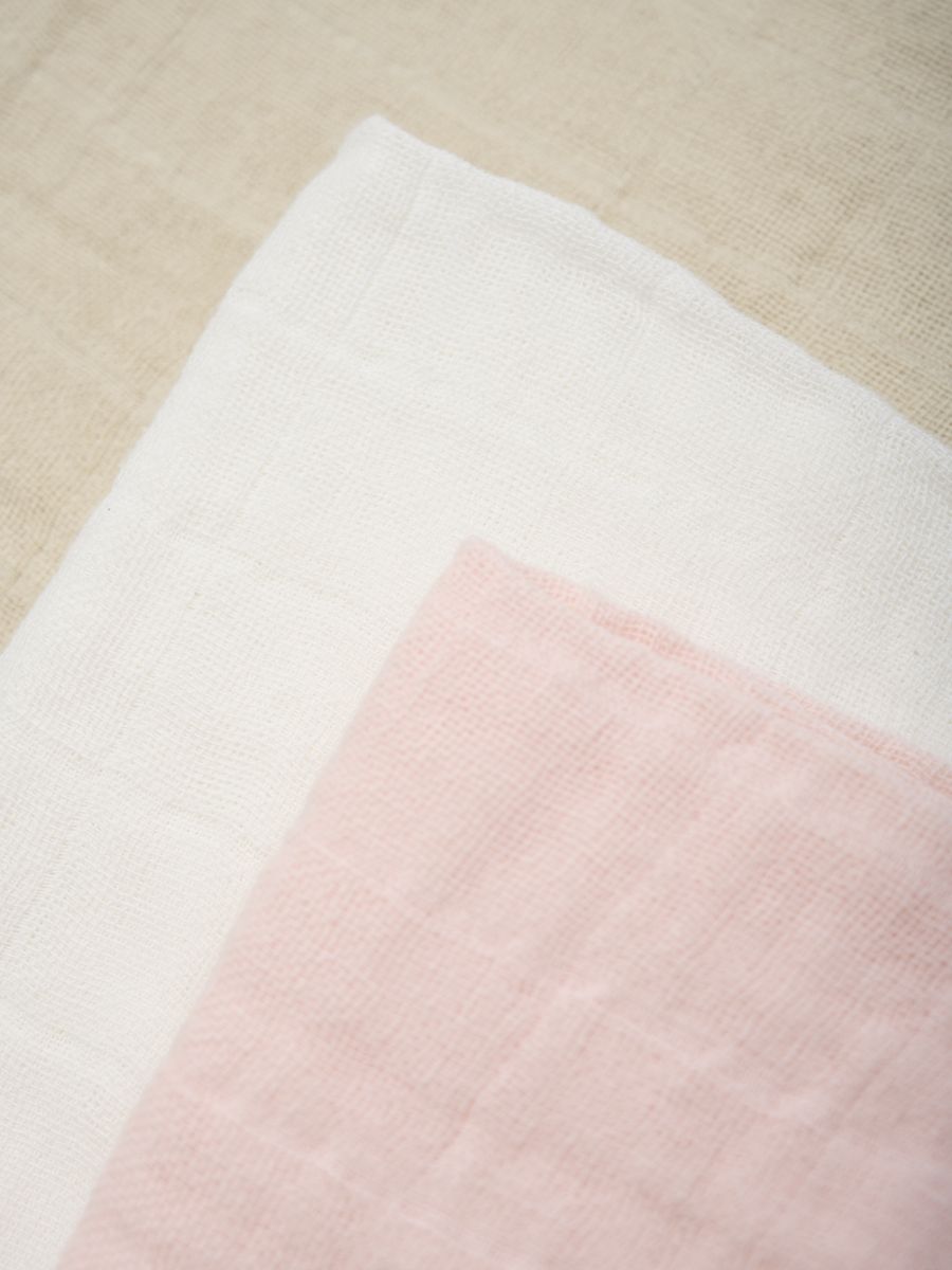 Pippi | Ensfargede muslinkluter 3-pk | Veiled Rose