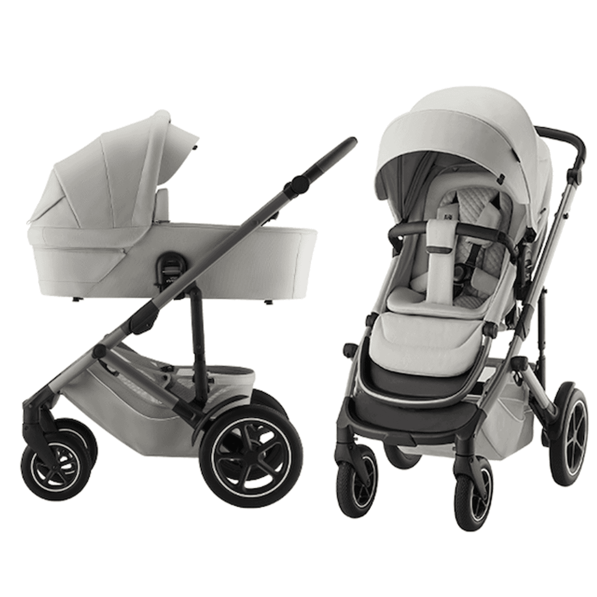 Britax | Smile 5Z LUX Kombivogn + BABY-SAFE Pro Bilstol & Base | Grey and Pink
