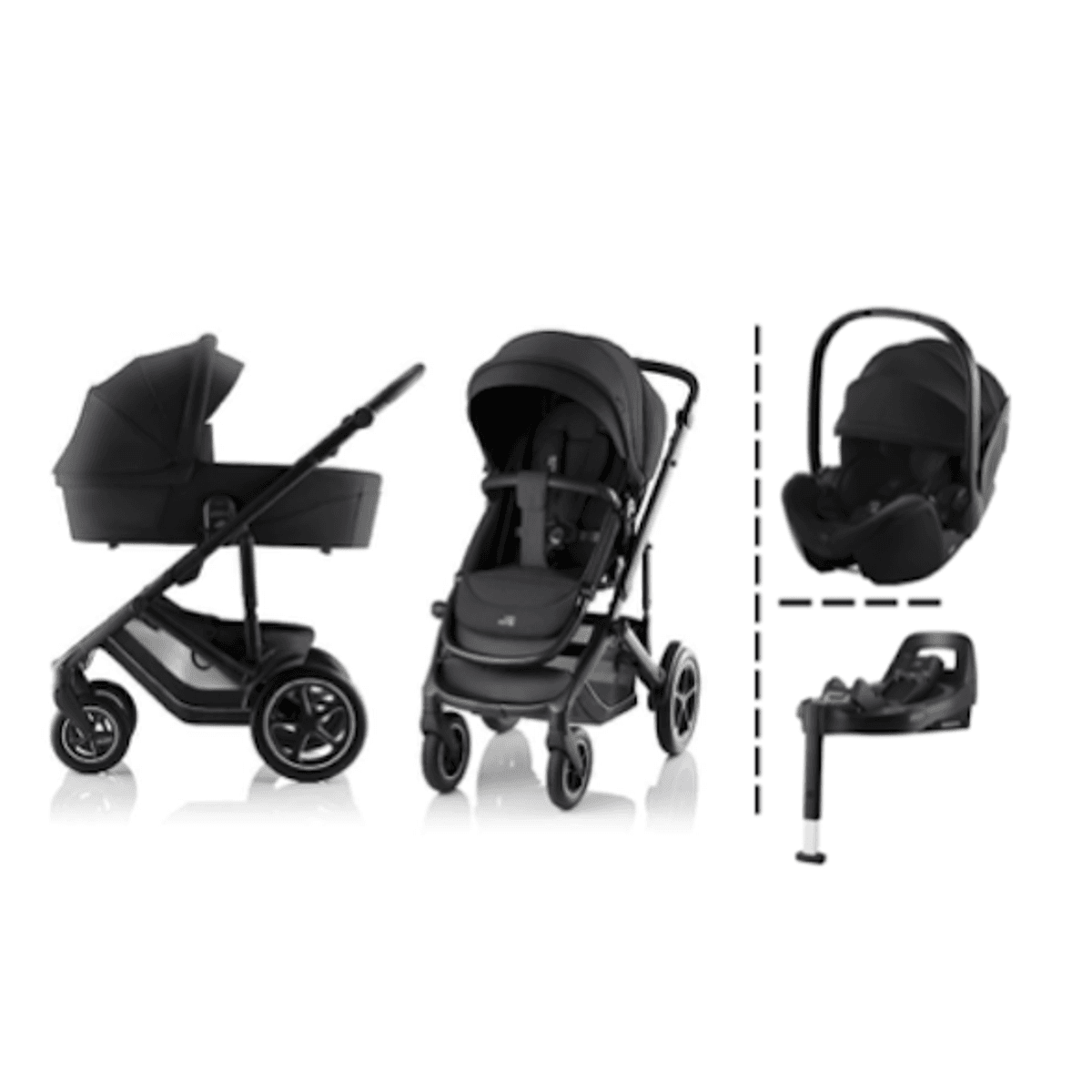 Britax | Smile 5Z Kombivogn + BABY-SAFE Pro Bilstol & Base | Carbon Black 