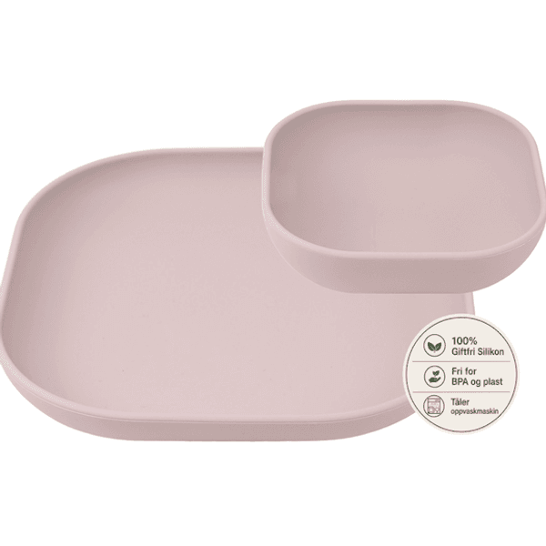 Hovedbilde Troller Kids | Silikon Tallerken Sett | Rosa