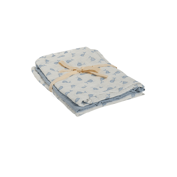 Hovedbilde Pippi | Gasskluter | 3pk. | 65x65 | Ashley Blue Whale