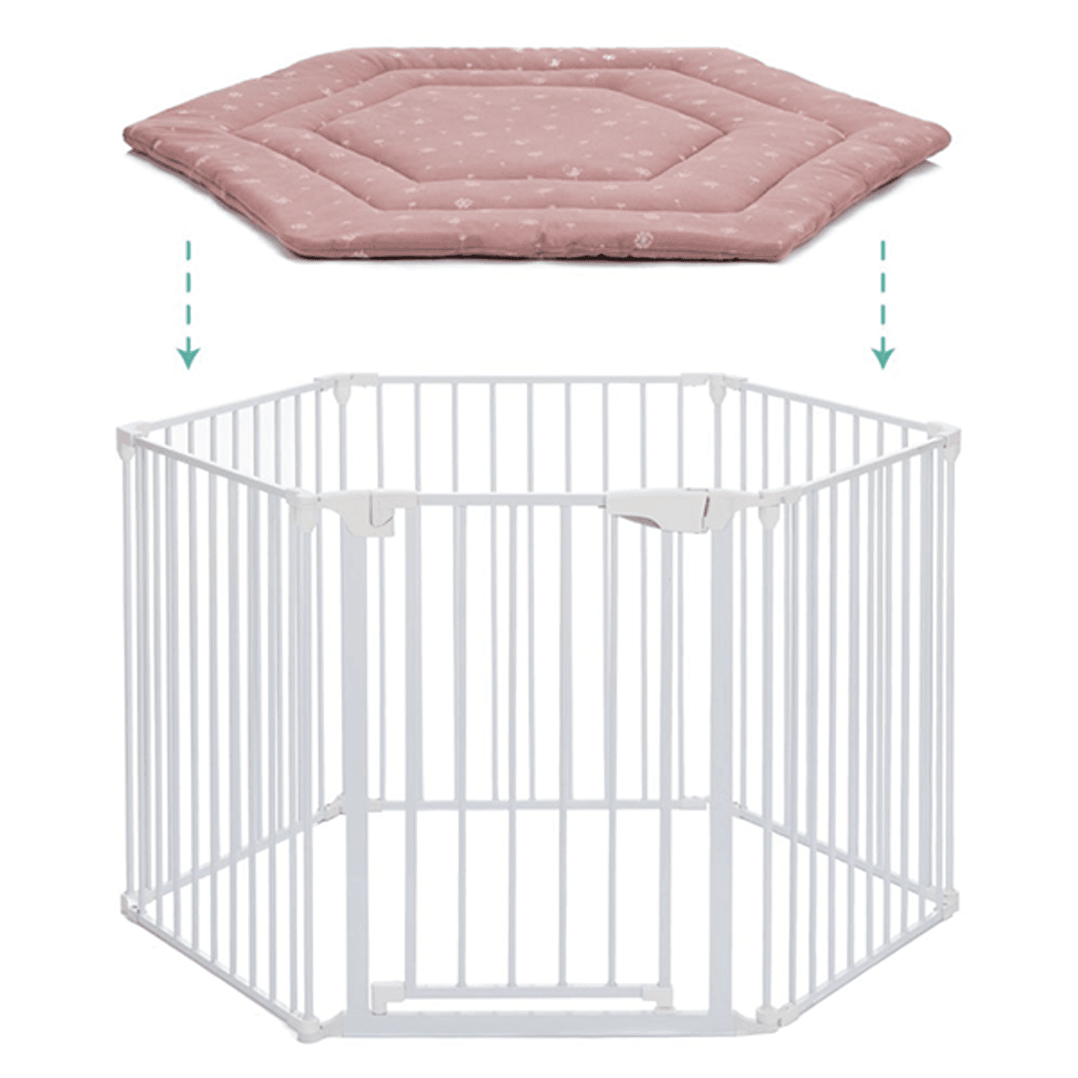 Fillikid | Sekskantet Leketeppe | Dandelion Pink