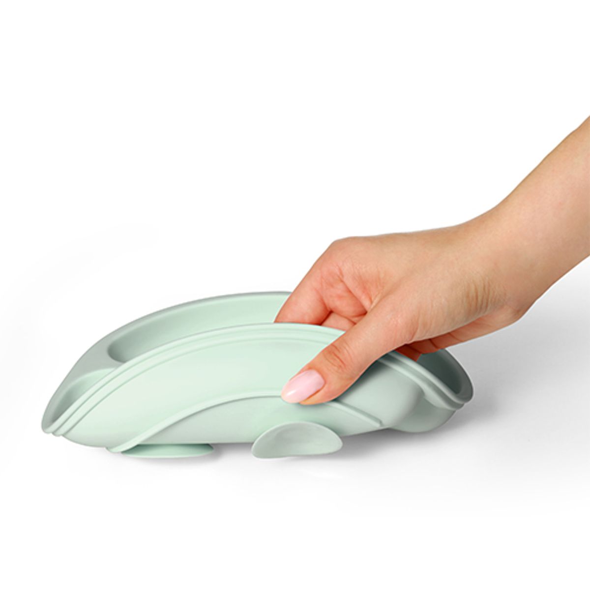 Babyono | Silikontallerken med sugekopp | Mint