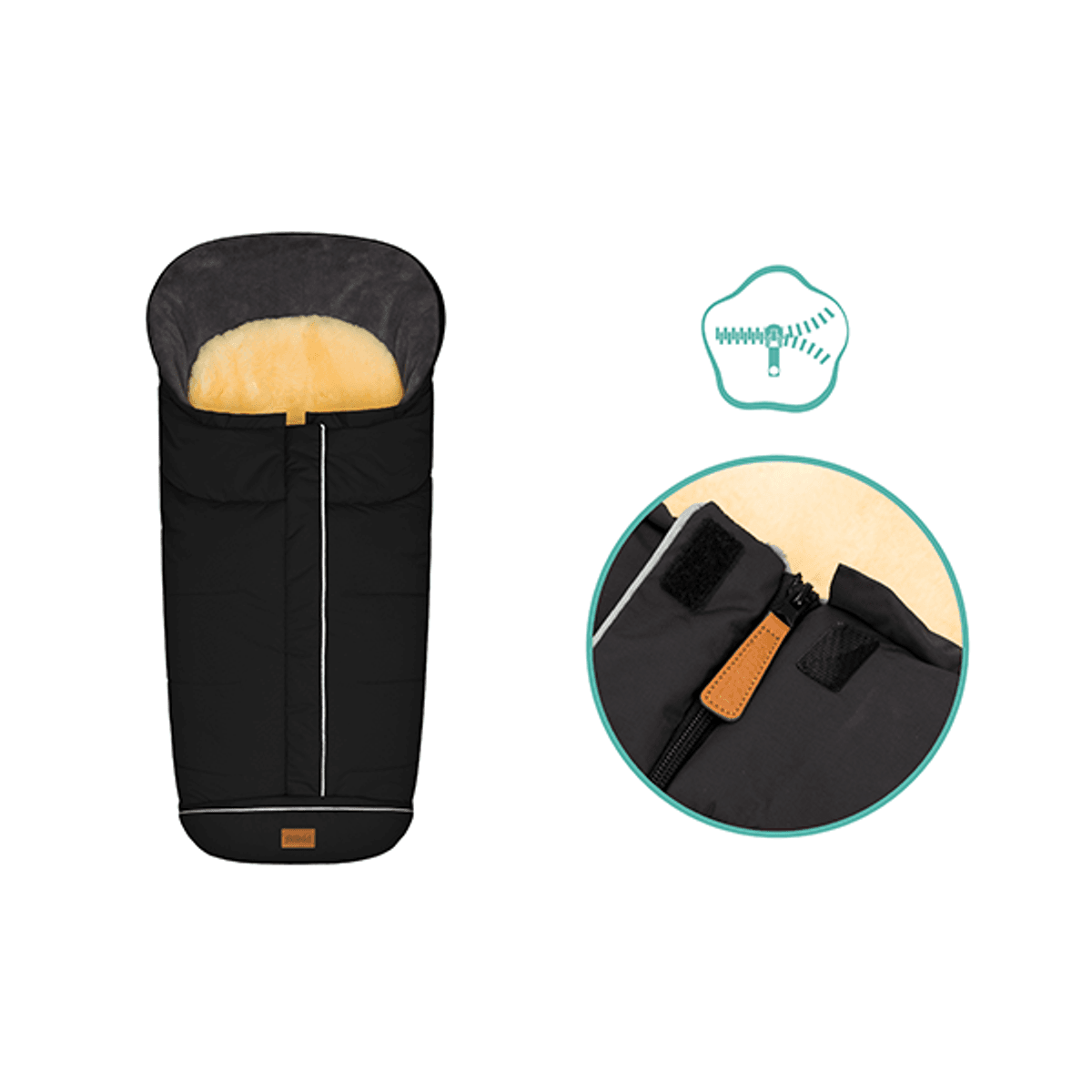 Fillikid | VInterpose Nanga lammeskinn | Black