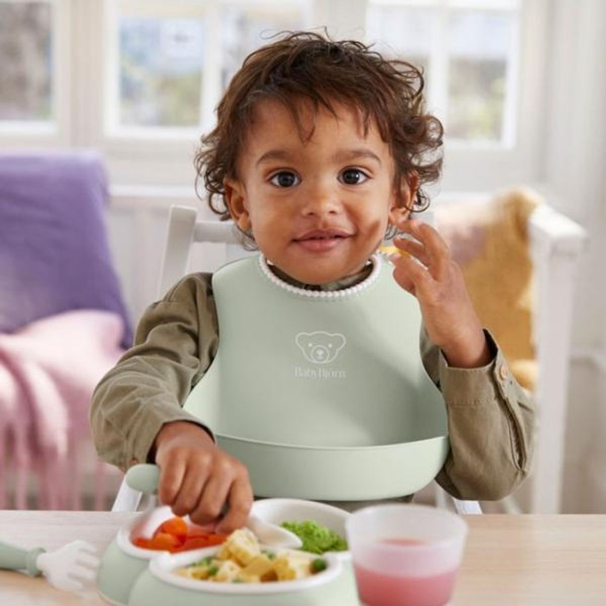 BabyBjörn | Smekke Soft | 2pk | Powder Green/Powder Blue