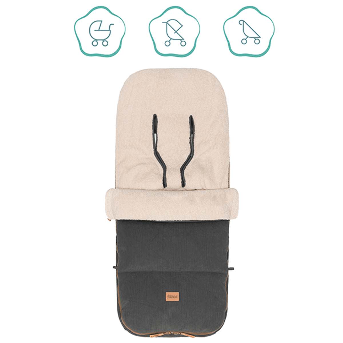 Fillikid | Vinterpose Kinley Cord grey | Teddy fôr