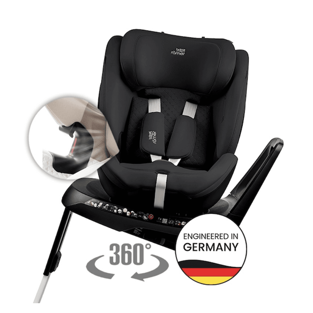 Britax | Swivel Grow Max Air | Onyx Black | 0-7 år