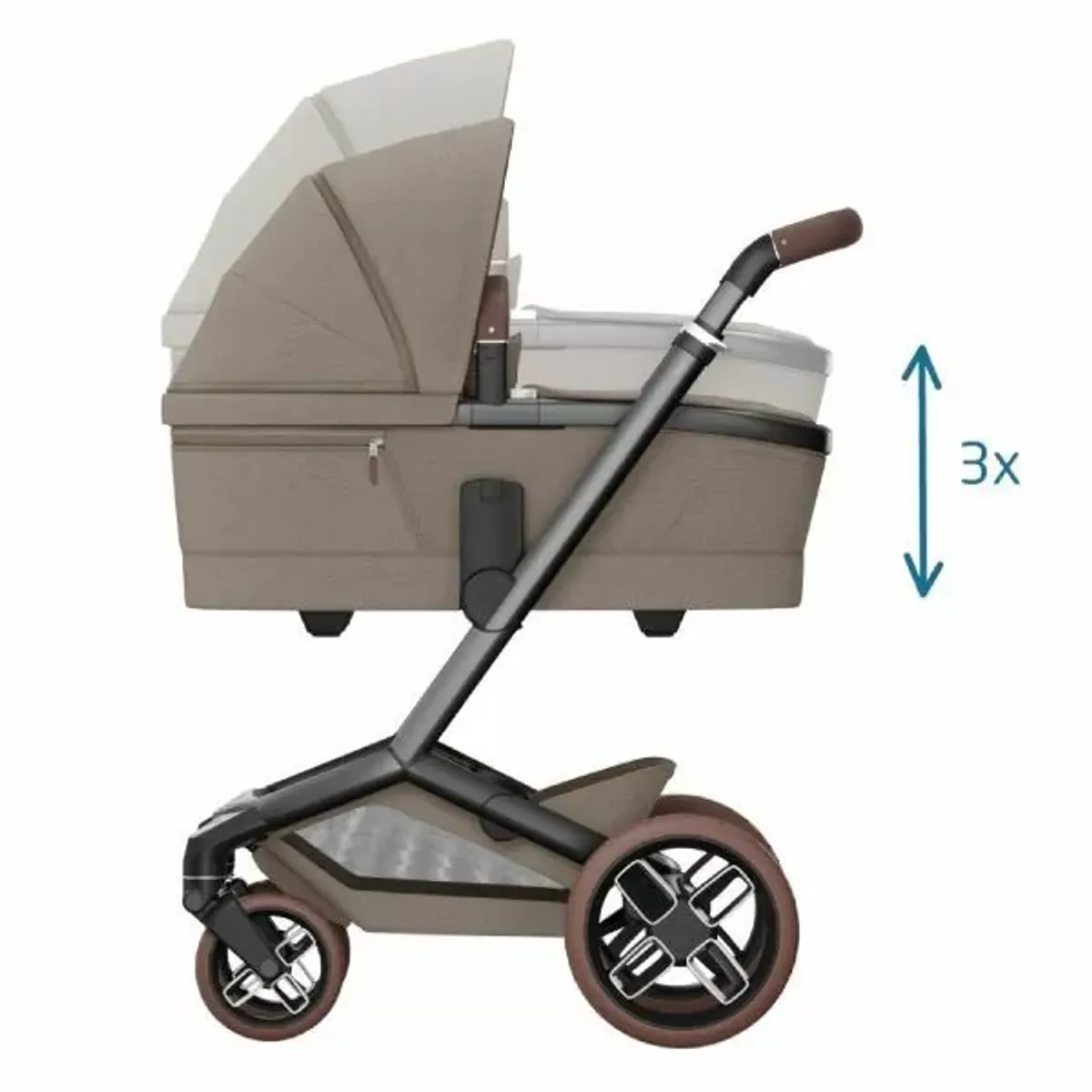 Maxi-Cosi | Fame V2 Vogn + Pebble Slide Pro Bilstol og Base | Oak Truffel