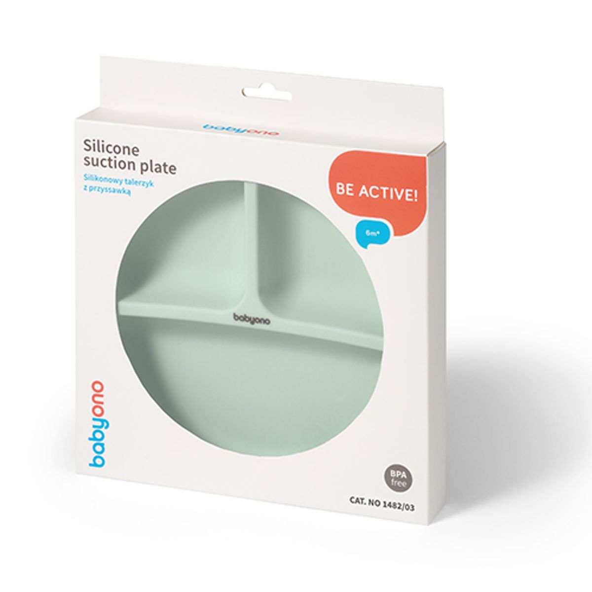 Babyono | Silikontallerken med sugekopp | Mint