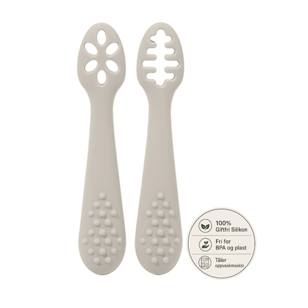 Troller Kids | Første Silikonskje 2pk. | Beige