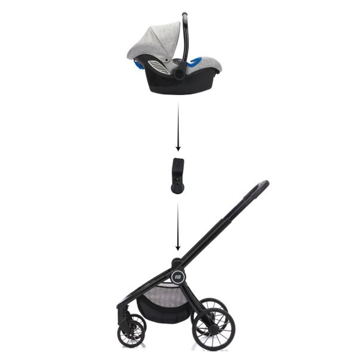 Fillikid | Bilstoladapter for Maxi Cosi | Cougar Kombivogn