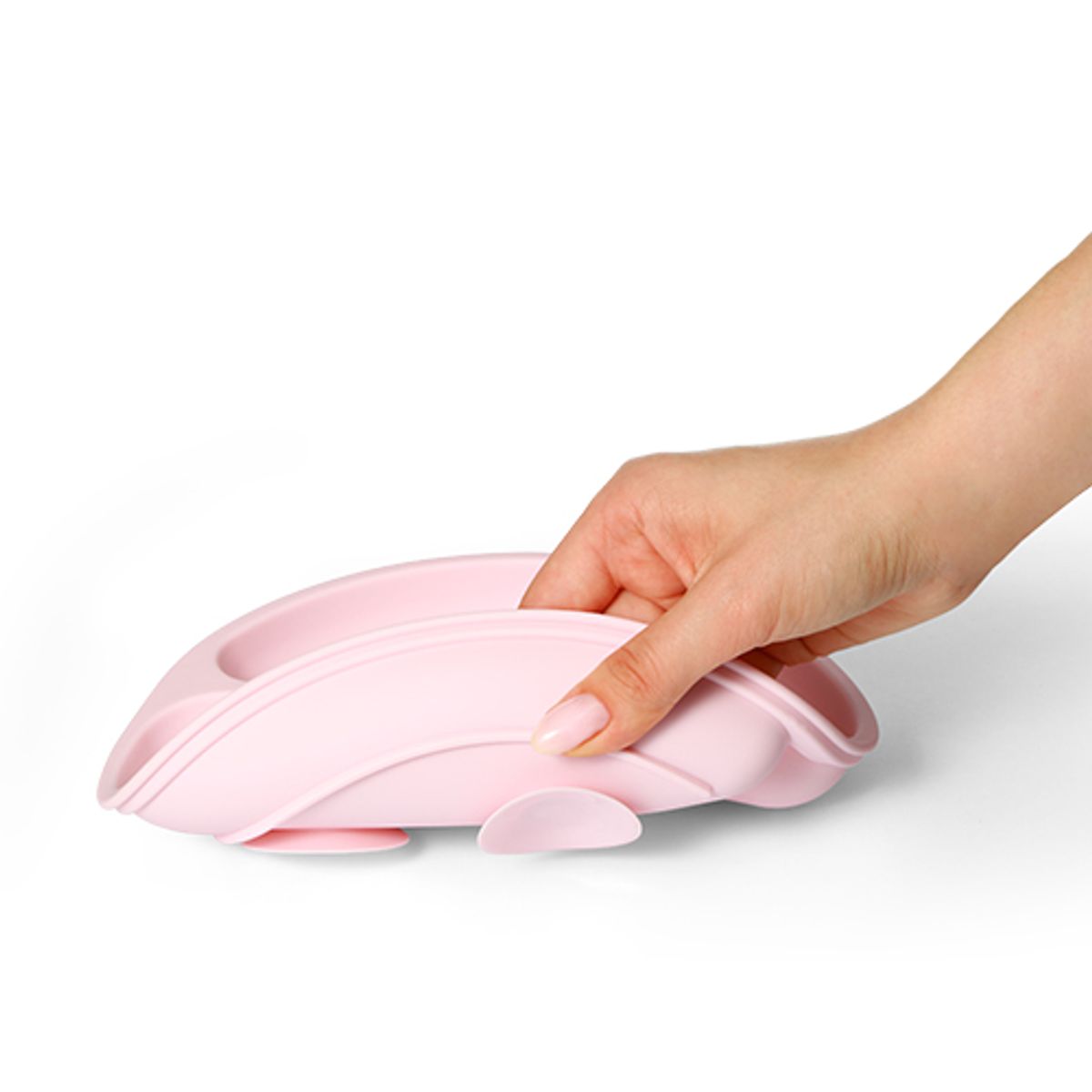 Babyono | Silikontallerken med sugekopp | Rosa