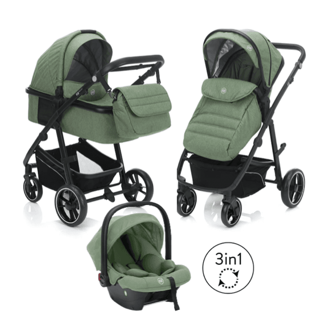 Hovedbilde Fillikid | Jaguar Vognpakke + bilstol | Green Melange