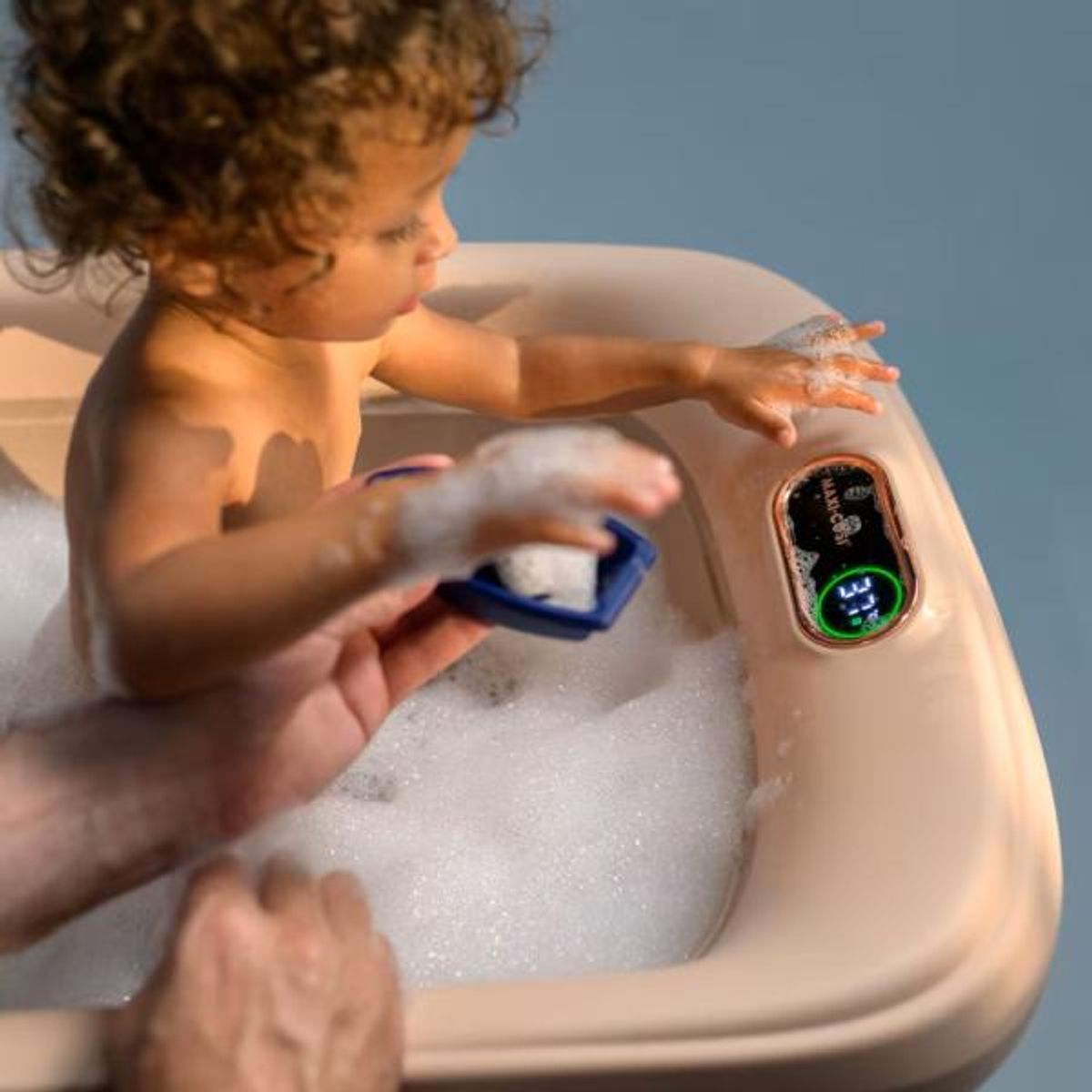 Maxi-Cosi | Indigo Plus Badebalje med Digitalt Termometer | Elegance Beige