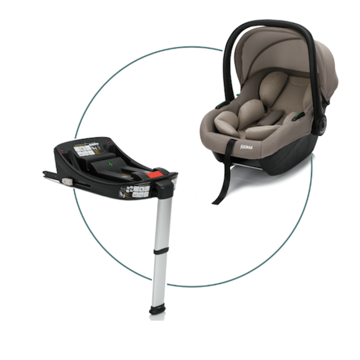 Emmaljunga 2027 | Sento Pro Kombi Ergo + Fillikid Bilstolpakke | Outdoor Green