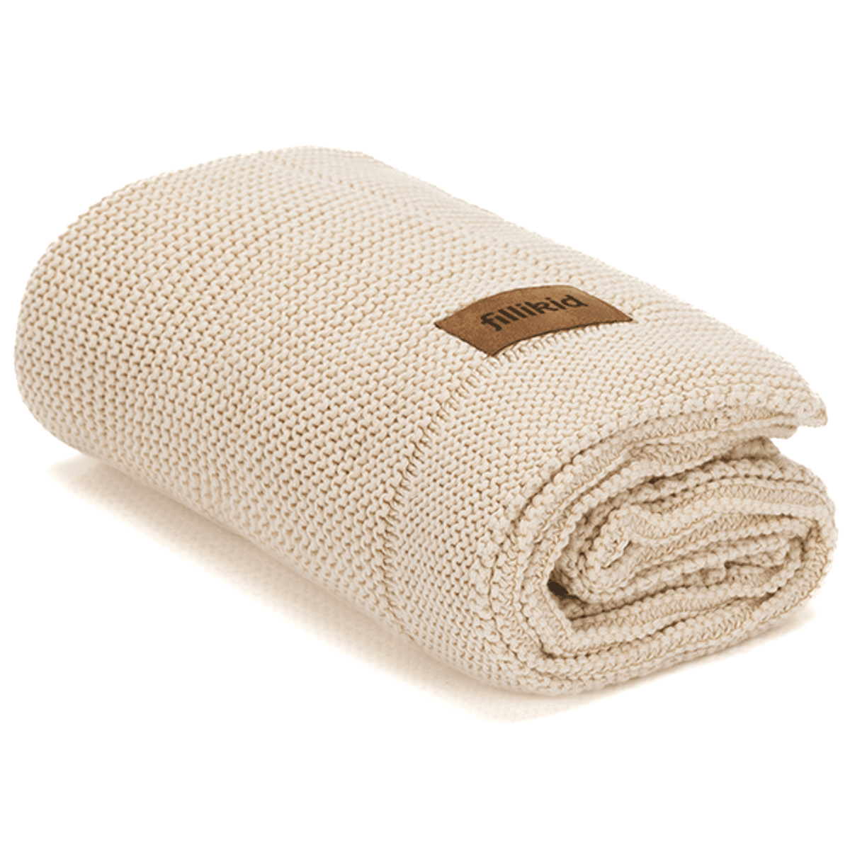 Fillikid | Strikket babyteppe | 80 x 100 cm | Nature