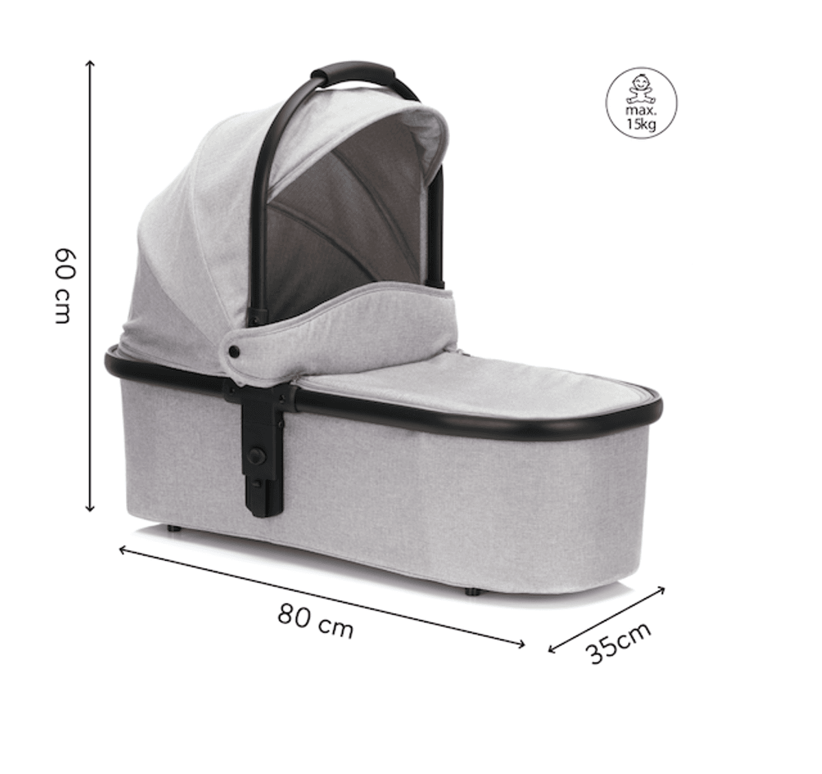 Fillikid | Søskenvogn 1 Liggedel & 2 Sittedeler| Duette Grey