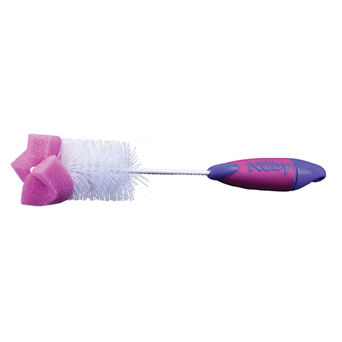 Nüby | Flaskebørste | 2-i-1 rengjøringssett | Assorterte farger