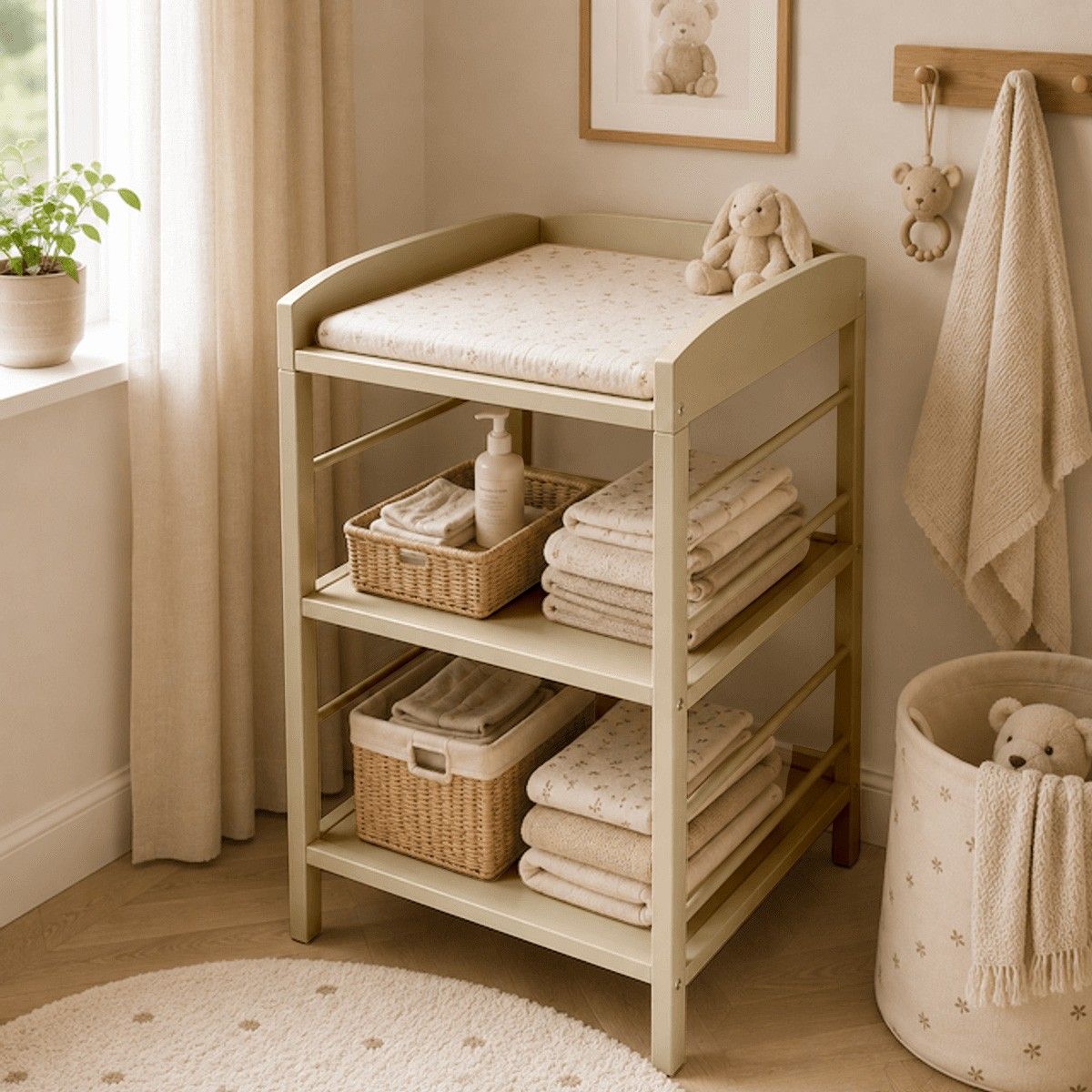 Troller | Lima Stellebord i Tre | Cashmere Vanilla