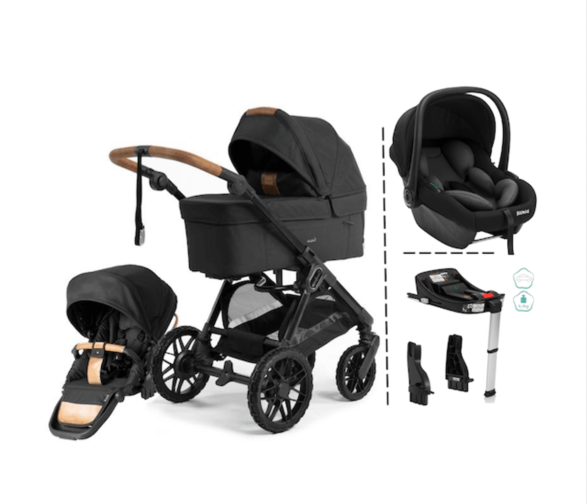 Emmaljunga 2027 | Sento Pro Kombi Ergo + Fillikid Bilstolpakke | Outdoor Black